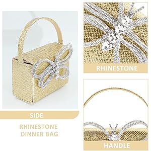 Amazon.com: Clutch Purses for Women, Butterfly Rhinestone